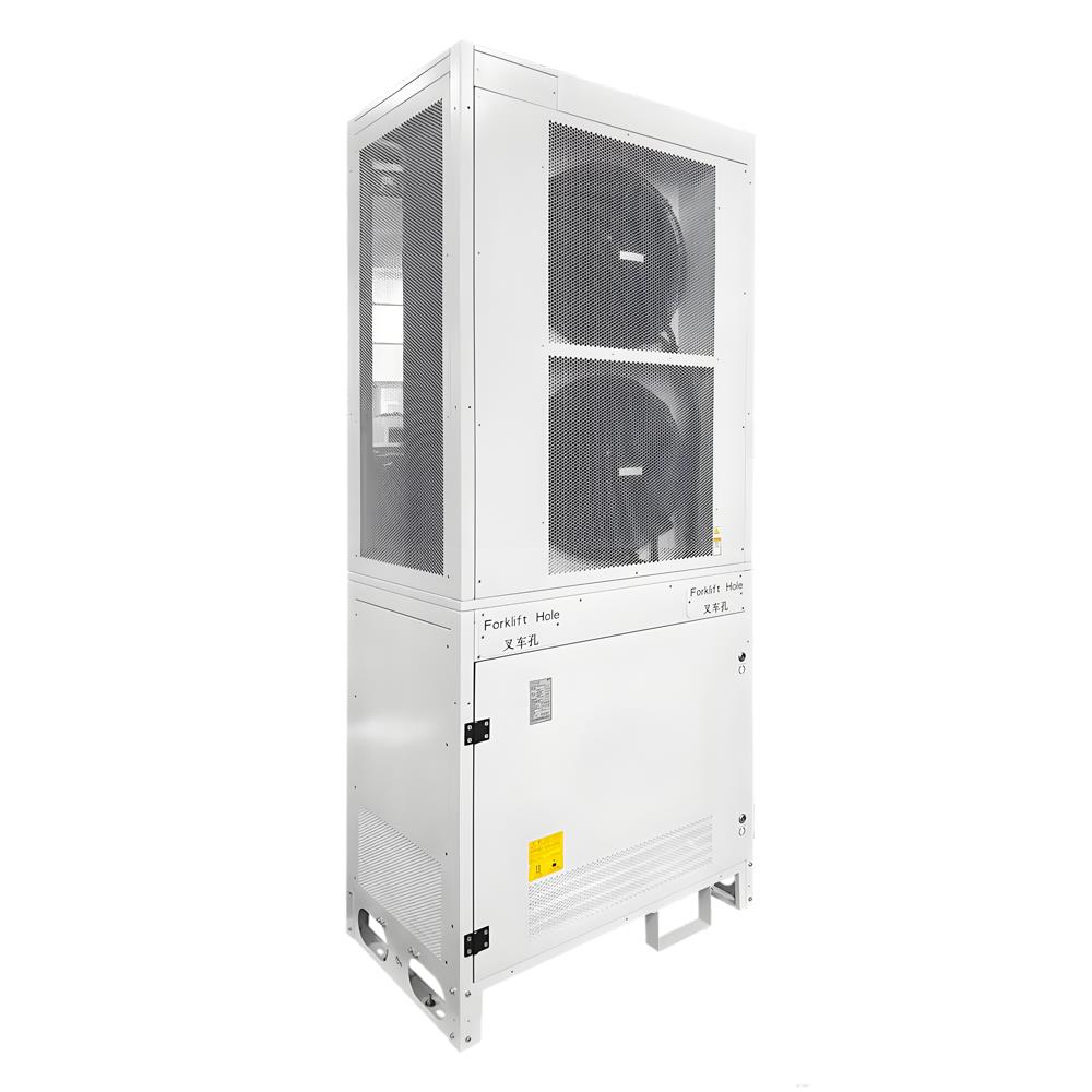 Service side with fork-lift handling points, built for simple transport and installation.